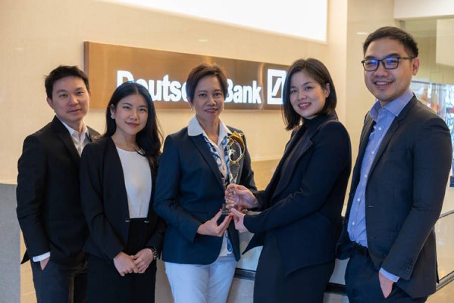 Deutsche Bank wins Ministry of Finance Thailand&rsquo;s Sustainability Bond Contributor award
