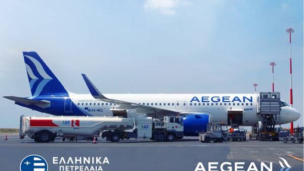 Aegean &kappa;&alpha;&iota; &Epsilon;&Lambda;&Pi;&Epsilon; &xi;&epsilon;&kappa;&iota;&nu;&omicron;ύ&nu; &pi;&tau;ή&sigma;&epsilon;&iota;&sigmaf; &mu;&epsilon; &beta;&iota;ώ&sigma;&iota;&mu;&alpha; &alpha;&epsilon;&rho;&omicron;&pi;&omicron;&rho;&iota;&kappa;ά &kappa;&alpha;ύ&sigma;&iota;&mu;&alpha; (SAF) &kappa;&alpha;&iota; &alpha;&pi;ό &tau;&omicron; &alpha;&epsilon;&rho;&omicron;&delta;&rho;ό&mu;&iota;&omicron; &tau;&eta;&sigmaf; &Alpha;&theta;ή&nu;&alpha;&sigmaf;
