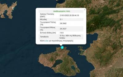 &Sigma;&epsilon;&iota;&sigma;&mu;ό&sigmaf; 5,1 &Rho;ί&chi;&tau;&epsilon;&rho; &tau;&alpha;&rho;&alpha;&kappa;&omicron;ύ&nu;&eta;&sigma;&epsilon; &tau;&eta; &Mu;&upsilon;&tau;&iota;&lambda;ή&nu;&eta;