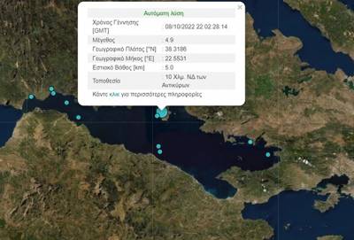 &Iota;&sigma;&chi;&upsilon;&rho;ό&sigmaf; &sigma;&epsilon;&iota;&sigma;&mu;ό&sigmaf; 4,9 &Rho;ί&chi;&tau;&epsilon;&rho; &sigma;&tau;&omicron;&nu; &Kappa;&omicron;&rho;&iota;&nu;&theta;&iota;&alpha;&kappa;ό - &Tau;&alpha;&rho;&alpha;&kappa;&omicron;ύ&nu;&eta;&sigma;&epsilon; &kappa;&alpha;&iota; &tau;&eta;&nu; &Alpha;&tau;&tau;&iota;&kappa;ή