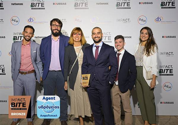 Bronze Award &gamma;&iota;&alpha; &tau;&omicron; Ydrogios Agent App &sigma;&tau;&alpha; Impact BITE Awards 2022