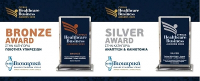 Ό&mu;&iota;&lambda;&omicron;&sigmaf; &Beta;&Iota;&Omicron;&Iota;&Alpha;&Tau;&Rho;&Iota;&Kappa;&Eta;: &Delta;&iota;&pi;&lambda;ή &delta;&iota;ά&kappa;&rho;&iota;&sigma;&eta; &sigma;&tau;&alpha; Healthcare Business Awards &tau;&eta;&sigmaf; &Kappa;ύ&pi;&rho;&omicron;&upsilon;