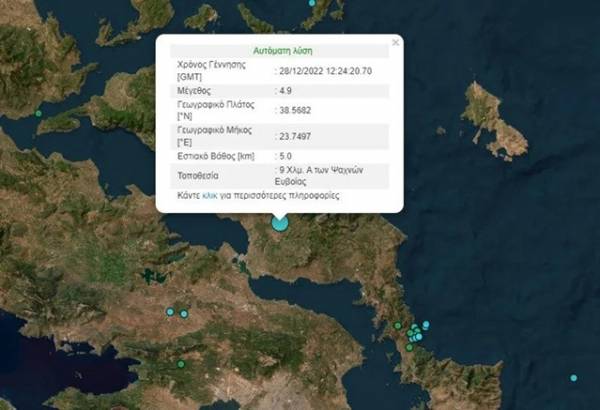 &Iota;&sigma;&chi;&upsilon;&rho;ό&sigmaf; &sigma;&epsilon;&iota;&sigma;&mu;ό&sigmaf; 4,9 &Rho;ί&chi;&tau;&epsilon;&rho; &sigma;&tau;&alpha; &Psi;&alpha;&chi;&nu;ά &Epsilon;&upsilon;&beta;&omicron;ί&alpha;&sigmaf; - &Tau;&alpha;&rho;&alpha;&kappa;&omicron;ύ&nu;&eta;&sigma;&epsilon; &kappa;&alpha;&iota; &tau;&eta;&nu; &Alpha;&tau;&tau;&iota;&kappa;ή