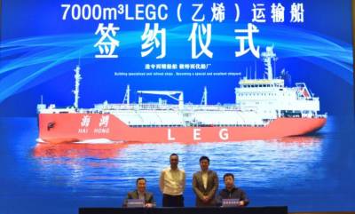New Jiangzhou Shipyard: &Sigma;&upsilon;&mu;&phi;ώ&nu;&eta;&sigma;&epsilon; &sigma;&tau;&eta;&nu; &kappa;&alpha;&tau;&alpha;&sigma;&kappa;&epsilon;&upsilon;ή &tau;&omicron;&upsilon; &pi;&rho;ώ&tau;&omicron;&upsilon; ethylene carrier