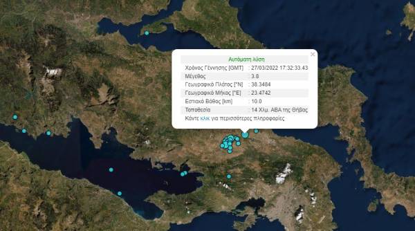 &Sigma;&epsilon;&iota;&sigma;&mu;&iota;&kappa;ή &delta;ό&nu;&eta;&sigma;&eta; &mu;&epsilon;&gamma;έ&theta;&omicron;&upsilon;&sigmaf; 3,8 &Rho;ί&chi;&tau;&epsilon;&rho; &sigma;&tau;&eta; &Theta;ή&beta;&alpha; &tau;&alpha;&rho;&alpha;&kappa;&omicron;ύ&nu;&eta;&sigma;&epsilon; &tau;&eta;&nu; &Alpha;&tau;&tau;&iota;&kappa;ή