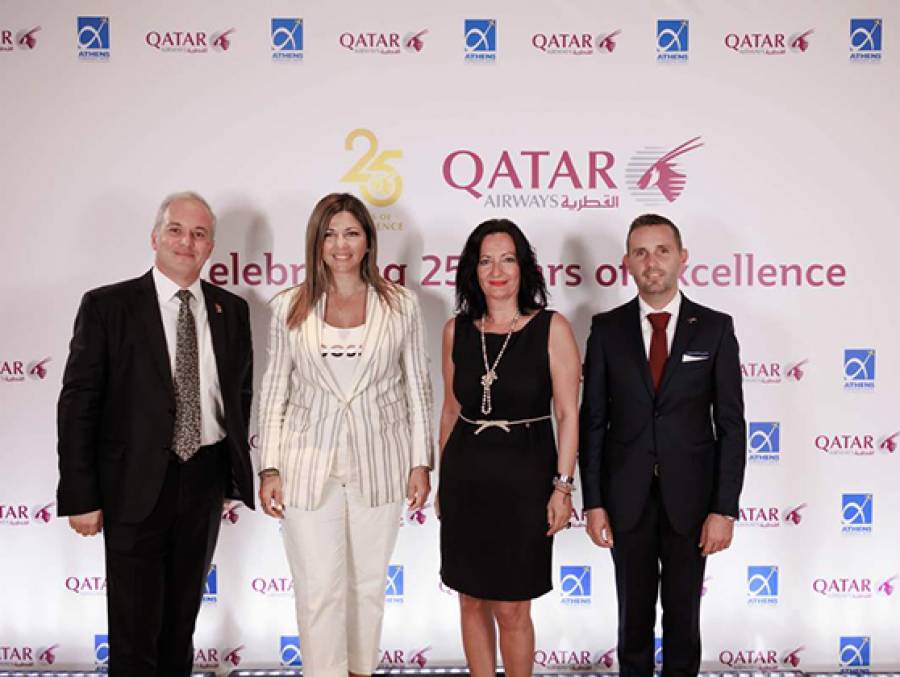 Qatar Airways &kappa;&alpha;&iota; &Delta;&iota;&epsilon;&theta;&nu;ή&sigmaf; &Alpha;&epsilon;&rho;&omicron;&lambda;&iota;&mu;έ&nu;&alpha;&sigmaf; &Alpha;&theta;&eta;&nu;ώ&nu; &gamma;&iota;ό&rho;&tau;&alpha;&sigma;&alpha;&nu; &mu;&alpha;&zeta;ί 25 &chi;&rho;ό&nu;&iota;&alpha; &pi;&tau;ή&sigma;&epsilon;&omega;&nu;