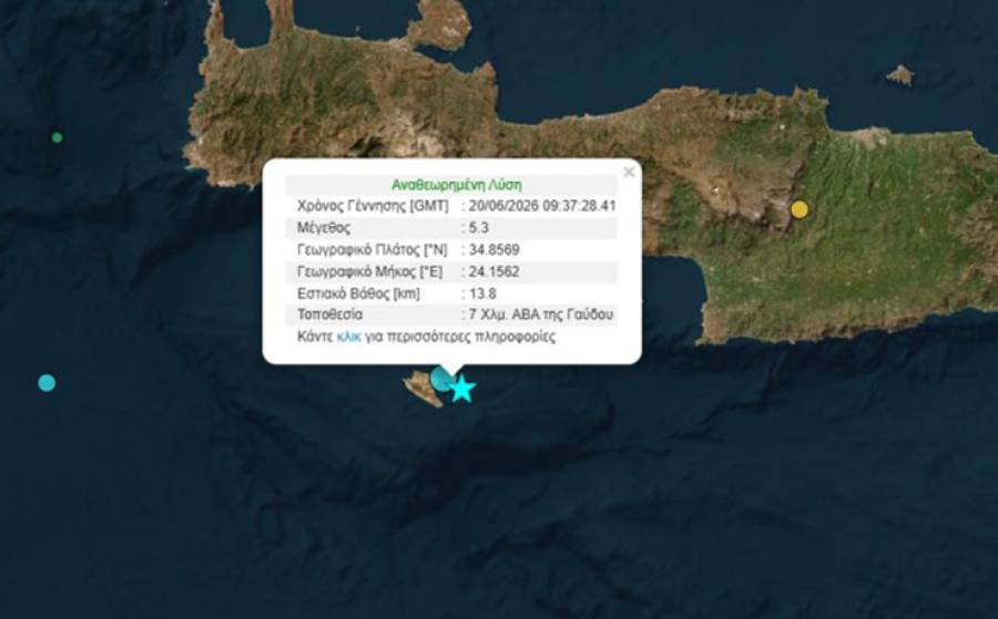 &Delta;&iota;&pi;&lambda;ό&sigmaf; &sigma;&epsilon;&iota;&sigma;&mu;ό&sigmaf; 5,3 &kappa;&alpha;&iota; 4,6 &Rho;ί&chi;&tau;&epsilon;&rho; &kappa;&omicron;&nu;&tau;ά &sigma;&tau;&eta; &Gamma;&alpha;ύ&delta;&omicron;