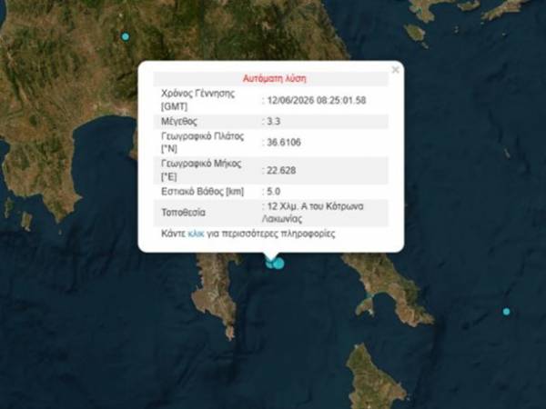 &Sigma;&epsilon;&iota;&sigma;&mu;ό&sigmaf; 3,3 &Rho;ί&chi;&tau;&epsilon;&rho; &alpha;&nu;&alpha;&tau;&omicron;&lambda;&iota;&kappa;ά &tau;&omicron;&upsilon; &Kappa;ό&tau;&rho;&omega;&nu;&alpha; &Lambda;&alpha;&kappa;&omega;&nu;ί&alpha;&sigmaf;