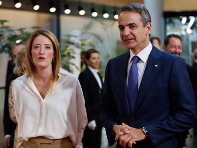 &Sigma;&upsilon;&nu;ά&nu;&tau;&eta;&sigma;&eta; &Kappa;. &Mu;&eta;&tau;&sigma;&omicron;&tau;ά&kappa;&eta; &mu;&epsilon; &tau;&eta;&nu; &pi;&rho;ό&epsilon;&delta;&rho;&omicron; &tau;&omicron;&upsilon; &Epsilon;&upsilon;&rho;&omega;&kappa;&omicron;&iota;&nu;&omicron;&beta;&omicron;&upsilon;&lambda;ί&omicron;&upsilon; &Rho;&omicron;&mu;&pi;έ&rho;&tau;&alpha; &Mu;&epsilon;&tau;&sigma;ό&lambda;&alpha;