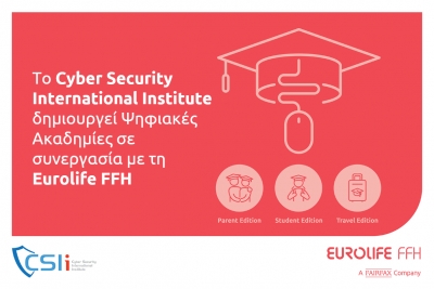 &Tau;&omicron; Cyber Security International Institute &delta;&eta;&mu;&iota;&omicron;&upsilon;&rho;&gamma;&epsilon;ί &Psi;&eta;&phi;&iota;&alpha;&kappa;έ&sigmaf; &Alpha;&kappa;&alpha;&delta;&eta;&mu;ί&epsilon;&sigmaf; &sigma;&epsilon; &sigma;&upsilon;&nu;&epsilon;&rho;&gamma;&alpha;&sigma;ί&alpha; &mu;&epsilon; &tau;&eta; Eurolife FFH