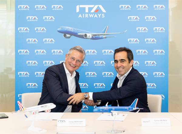 &Iota;&sigma;&chi;&upsilon;&rho;ή &sigma;&upsilon;&mu;&mu;&alpha;&chi;ί&alpha; Volotea &kappa;&alpha;&iota; ITA Airways &mu;&epsilon; 104 &nu;έ&omicron;&upsilon;&sigmaf; &sigma;&upsilon;&nu;&delta;&upsilon;&alpha;&sigma;&mu;&omicron;ύ&sigmaf; &pi;&tau;ή&sigma;&epsilon;&omega;&nu;
