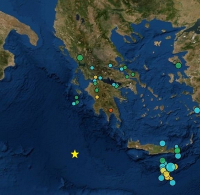 &Iota;&sigma;&chi;&upsilon;&rho;ή &sigma;&epsilon;&iota;&sigma;&mu;&iota;&kappa;ή &delta;ό&nu;&eta;&sigma;&eta; 5,9 &beta;&alpha;&theta;&mu;ώ&nu; &sigma;&tau;&eta;&nu; &kappa;&epsilon;&nu;&tau;&rho;&iota;&kappa;ή &Mu;&epsilon;&sigma;ό&gamma;&epsilon;&iota;&omicron; &mu;&epsilon;&tau;&alpha;&xi;ύ &Mu;&epsilon;&theta;ώ&nu;&eta;&sigmaf; &kappa;&alpha;&iota; &Kappa;&rho;ή&tau;&eta;&sigmaf;