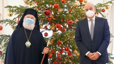 &Sigma;&upsilon;&nu;ά&nu;&tau;&eta;&sigma;&eta; &Nu;. &Delta;έ&nu;&delta;&iota;&alpha; &mu;&epsilon; &tau;&omicron;&nu; &Pi;&alpha;&tau;&rho;&iota;ά&rho;&chi;&eta; &Alpha;&lambda;&epsilon;&xi;&alpha;&nu;&delta;&rho;&epsilon;ί&alpha;&sigmaf; &kappa;&alpha;&iota; &pi;ά&sigma;&eta;&sigmaf; &Alpha;&phi;&rho;&iota;&kappa;ή&sigmaf;