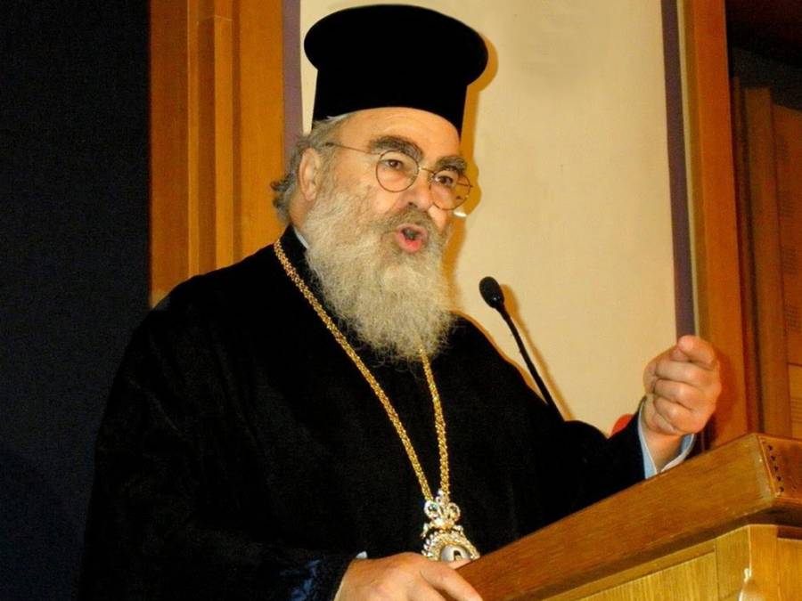 &Iota;&epsilon;&rho;ά &Sigma;ύ&nu;&omicron;&delta;&omicron;&sigmaf; &gamma;&iota;&alpha; &Mu;&eta;&tau;&rho;&omicron;&pi;&omicron;&lambda;ί&tau;&eta; &Delta;&omega;&delta;ώ&nu;&eta;&sigmaf; &Chi;&rho;&upsilon;&sigma;ό&sigma;&tau;&omicron;&mu;&omicron;: &laquo;&Alpha;&pi;&alpha;&rho;ά&delta;&epsilon;&kappa;&tau;&epsilon;&sigmaf; &delta;&eta;&lambda;ώ&sigma;&epsilon;&iota;&sigmaf;, &epsilon;&kappa;&pi;&rho;&omicron;&sigma;&omega;&pi;&epsilon;ί &mu;ό&nu;&omicron; &tau;&omicron;&nu; &epsilon;&alpha;&upsilon;&tau;ό &tau;&omicron;&upsilon;&raquo;