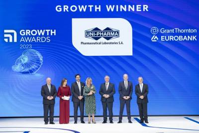 &Eta; UNI-PHARMA &sigma;&tau;&omicron;&upsilon;&sigmaf; Growth Winners &tau;&omega;&nu; &beta;&rho;&alpha;&beta;&epsilon;ί&omega;&nu; GROWTH AWARDS 2023