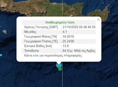 &Sigma;&epsilon;&iota;&sigma;&mu;ό&sigmaf; 4,1 &Rho;ί&chi;&tau;&epsilon;&rho; &sigma;&tau;&eta;&nu; &Kappa;&rho;ή&tau;&eta;