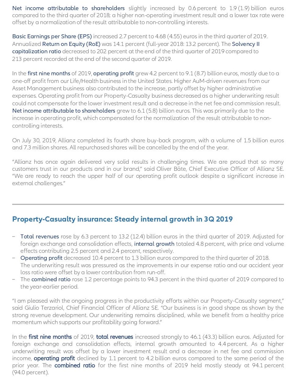 Allianz 3Q2019 earnings EN 2