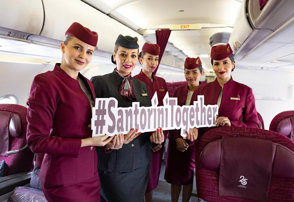 santorini together qatar airways